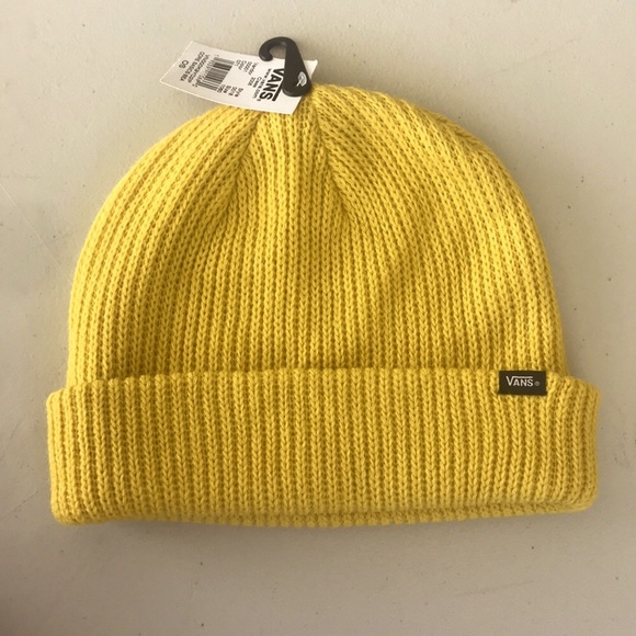 WARM MUSTARD YELLOW 🦄Core BasicsVANS BEANIE UNISEX For FALL, WINTER BRAND NEW - Picture 2 of 5